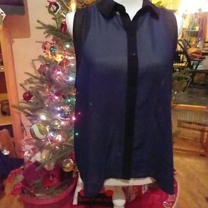 Aeropostale sheer sleeveless button up